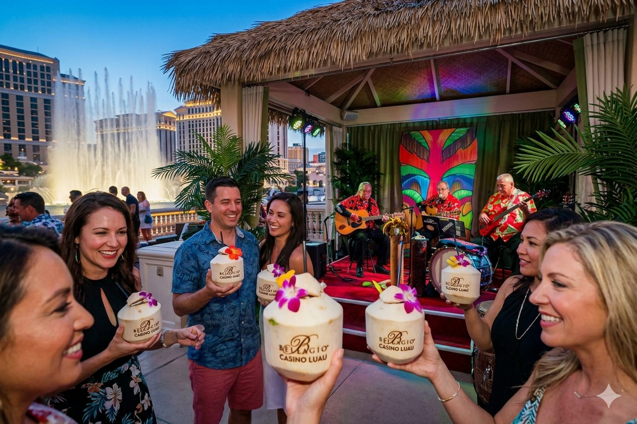 Hawaiian live music band performing at a corporate event